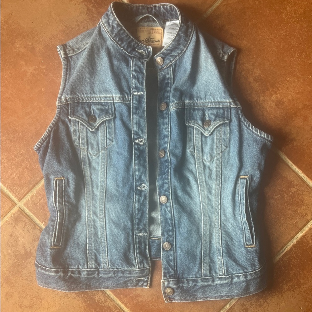 Signature by Levi Strauss Blue Denim Vest